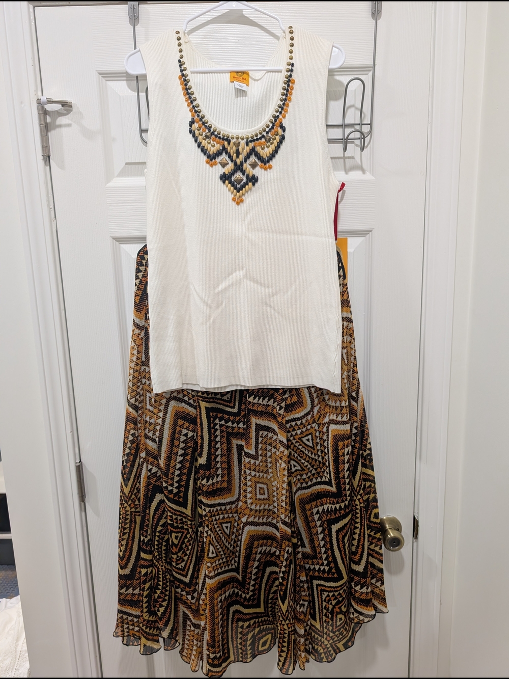 Ruby Rd. Open-Knit Orange Crochet Cardigan